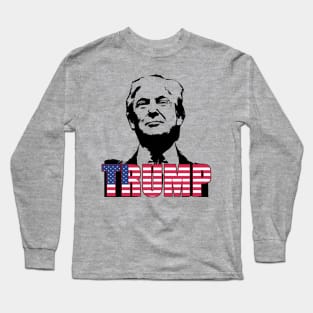 Patriot Trump President Bold Graphic Long Sleeve T-Shirt